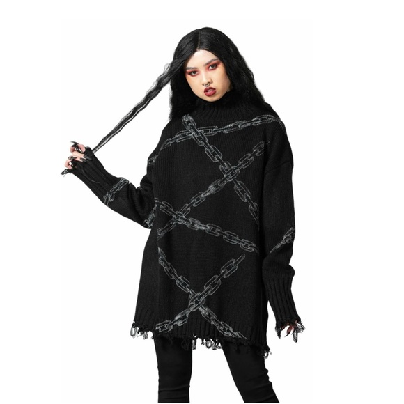 Killstar Sweaters - •Killstar• chained sweater
